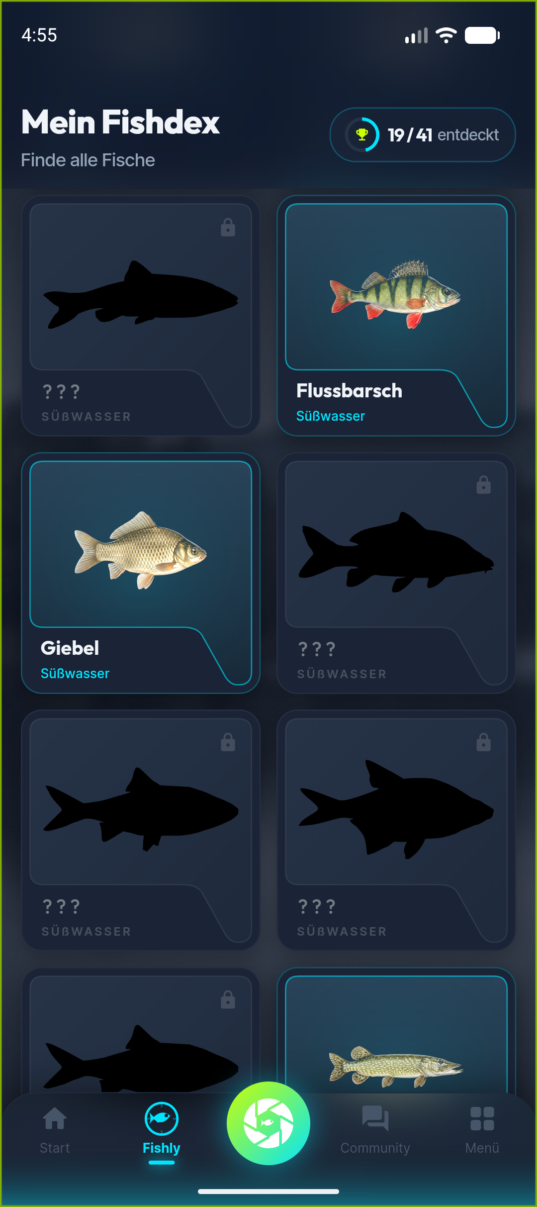 Fisch-Wörterbuch Screen